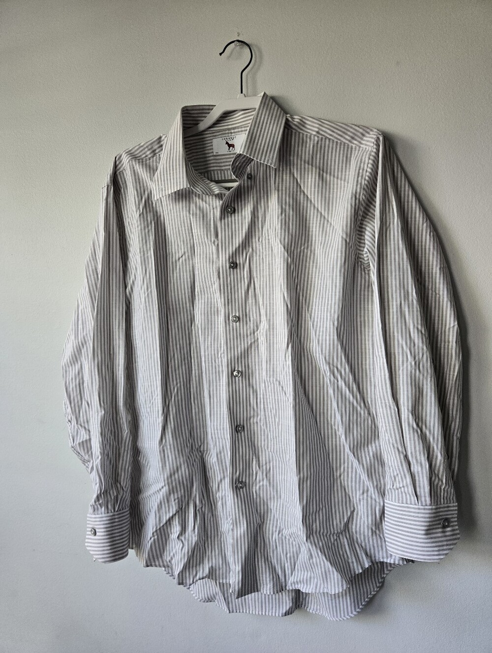 Lorenzo Uomo Mens Striped Dress Shirt